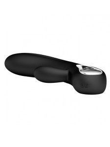 Pretty Love Elmer crni silikonski vibrator sa dodatkom za klitoris  BI 14413-1-2